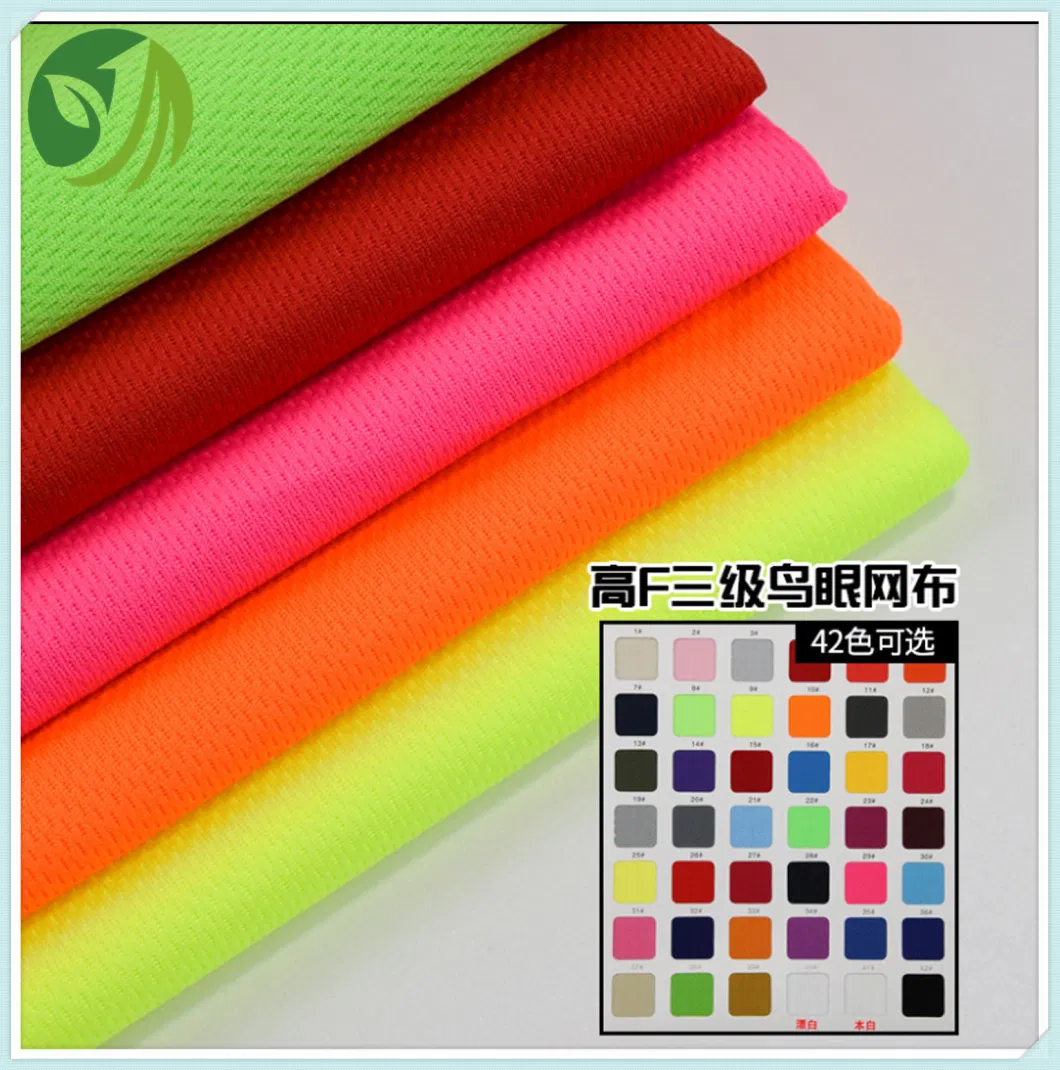 New Polyester Knitting Birds Eye Fabric for Sports T-Shirt