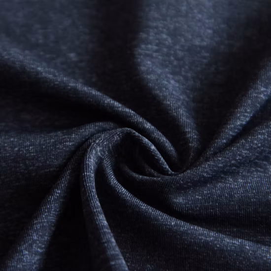 Nylon/polyester Nt avec tricot élasthanne charbon Htr mélange de coton comme tissu jersey simple pour haut/sous-vêtements/vêtements de sport